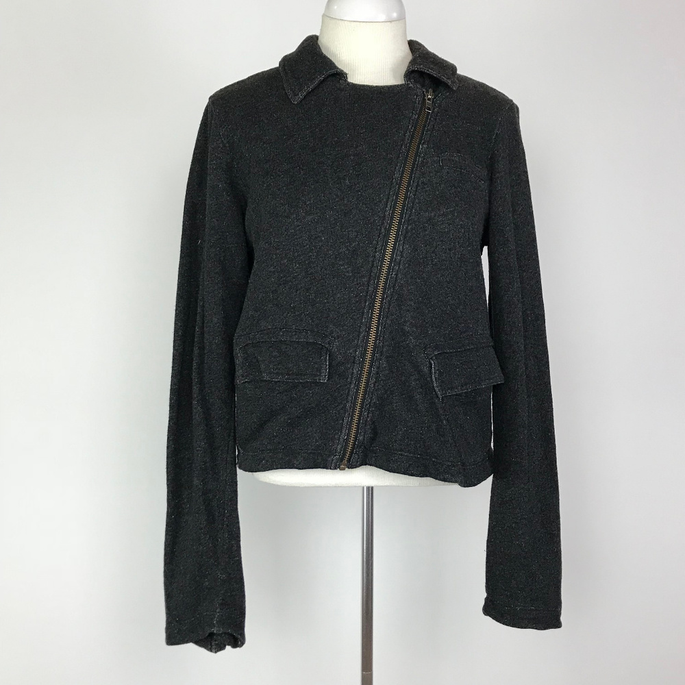 CAbi Asymmetrical Zipper French Terry Moto Jacket